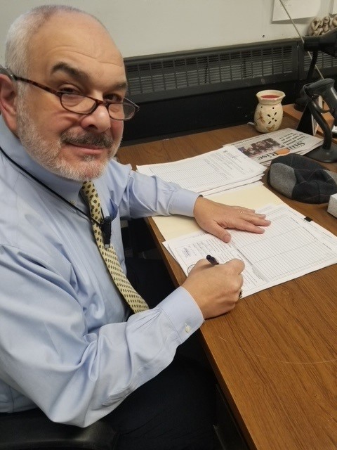 Richard at his desk